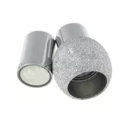 Fermoir diamanté aimanté pour cordon 6 mm en Acier inoxydable /doré x1