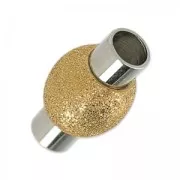 Fermoir diamanté aimanté pour cordon 6 mm en Acier inoxydable /doré rose x1