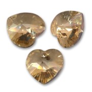 Coeurs Swarovski 6228 10,3x10 mm Crystal Golden Shadow x6|raw }}