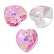 Coeurs Swarovski 6228 10,3x10 mm Light Rose AB x6|raw }}