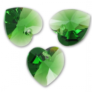 Coeur Swarovski 6228 14,4x14 mm Dark Moss Green x1