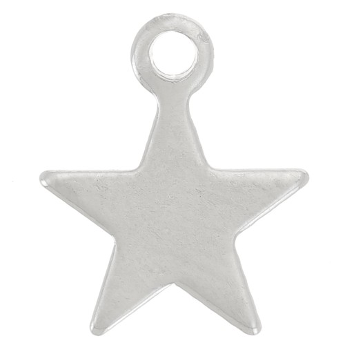 Breloque étoile 10.5x8.5 mm - Acier inoxydable 304 x1