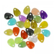 Assortiment de poires facettées 10x7 mm Multicolore x25|raw }}
