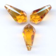 Gouttes Swarovski 6000 11x5.5 mm Topaz  x8