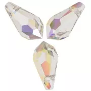 Goutte Swarovski 6000  15x7.5 mm Crystal AB x2