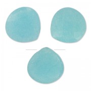 Perles Poires facettées en jade teinté 13 mm Light Turquoise x4