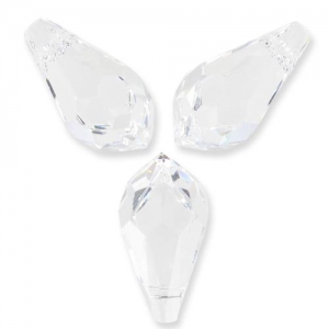 Gouttes Swarovski 6000  13x6.5 mm Crystal  x4