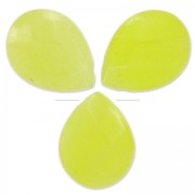 Perles Poires facettées en jade teinté 17x13 mm Jaune x4