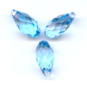 Gouttes Swarovski 6010 11x5.5 mm Aquamarine x4
