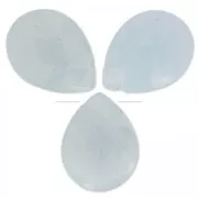Perles Poires facettées en jade teinté 17x13 mm Gris Clair x4