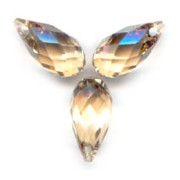Gouttes Swarovski 6010 11x5.5 mm Crystal Golden Shadow x4