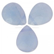 Perles Poires facettées en jade teinté 17x13 mm Gris x4|raw }}