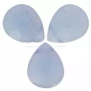 Perles Poires facettées en jade teinté 17x13 mm Gris x4