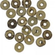 Perles rondelles Heishi Coco 9 mm Brun x 20