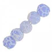 Perles rondes Agate teintées effet craquelé 4 mm Light Sapphire x20|raw }}