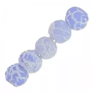 Perles rondes Agate teintées effet craquelé 4 mm Light Sapphire x20