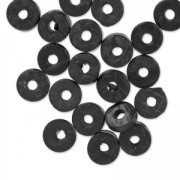 Perles rondelles Heishi Coco 9 mm Noir x 20