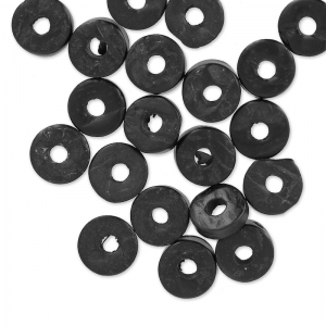 Perles rondelles Heishi Coco 9 mm Noir x 20