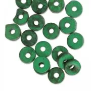 Perles rondelles Heishi Coco 9 mm Vert x 20