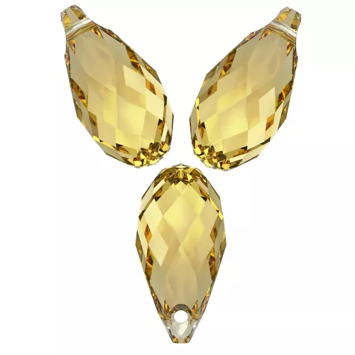 Gouttes Swarovski 6010 11x5.5 mm - ReCreated Dark Jonquil x4