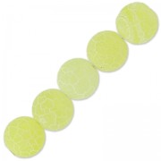 Perles rondes Agate teintées effet craquelé 6 mm Jonquil x15|raw }}