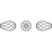 Poires Swarovski 5500 9x6 mm Crystal  x4