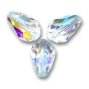 Poires Swarovski 5500 12x8 mm Crystal AB x2