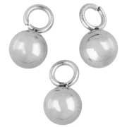 Breloques boules 4 mm pour chaînette d'extension - Acier inoxydable x10