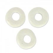 Perles Heishi rondelles en céramique 7 mm Blanc mat x10|raw }}