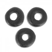Perles Heishi rondelles en céramique 7 mm Noir mat x10