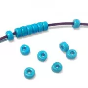 Perles Heishi rondelles en céramique 7 mm Noir mat x10