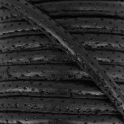 Cordon cuir surpiqué 4 mm