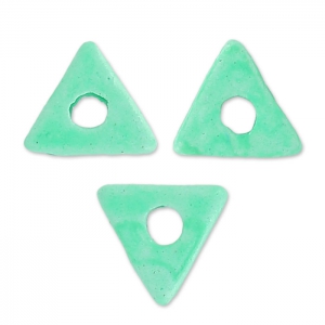Triangles en céramique 7 mm Mint mat x10