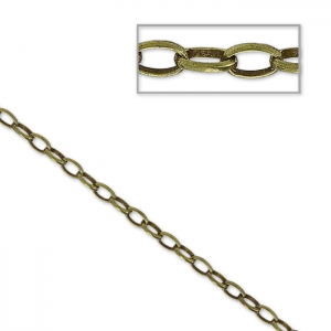 Chaîne maille forçat allongée 2.7 mm - Bronze x1m