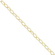 Chaîne maille jaseron ovale 2.7 mm Doré à l'or fin x 1m