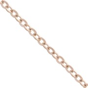 Chaîne maille forçat limée 2.2 mm doré rose x 1m