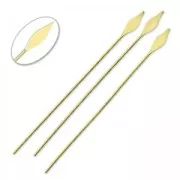 Clous têtes lances 51x0.7 mm doré à l'or fin x10