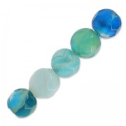 Perles Rondes facettées en agate teintée 4 mm Bleu x20|raw }}