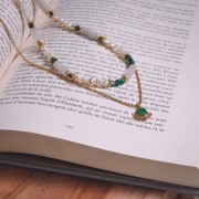 Perles Rondes facettées en agate teintée 4 mm Vert Emeraude x20