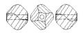 Helix Bead Swarovski 5020  6 mm Crystal  x1