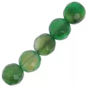 Emeraude - Perles Rondes facettées en agate teintée 6 mm - Vert Emeraude x15 Perles Rondes facettées en agate teintée 6 mm - Vert Emeraude x15