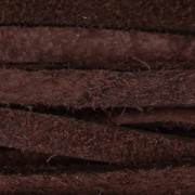 Lacet cuir façon daim  3x1 mm Wine x 2m