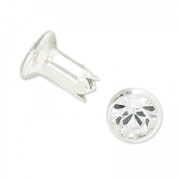 Rivet Swarovski 53000 5 mm Crystal/argenté x1