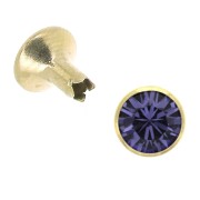 Rivet Swarovski 53001 7 mm Tanzanite / Doré x1|raw }}