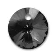 Pendentif Swarovski 6428  6 mm Crystal Silver Night x1