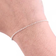 Chaîne maille jaseron 1,9 mm argenté HQ x1m