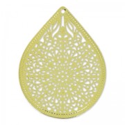 Pendentifs légers gouttes 23 mm doré x4