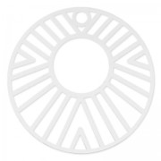 Pendentifs légers ronds 38 mm argenté x2|raw }}