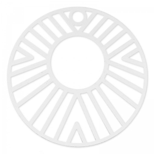 Pendentifs légers ronds 38 mm argenté x2