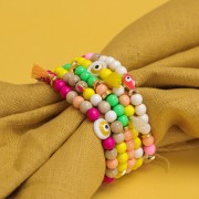 Perles rondes en bois 6 mm Naturel x125